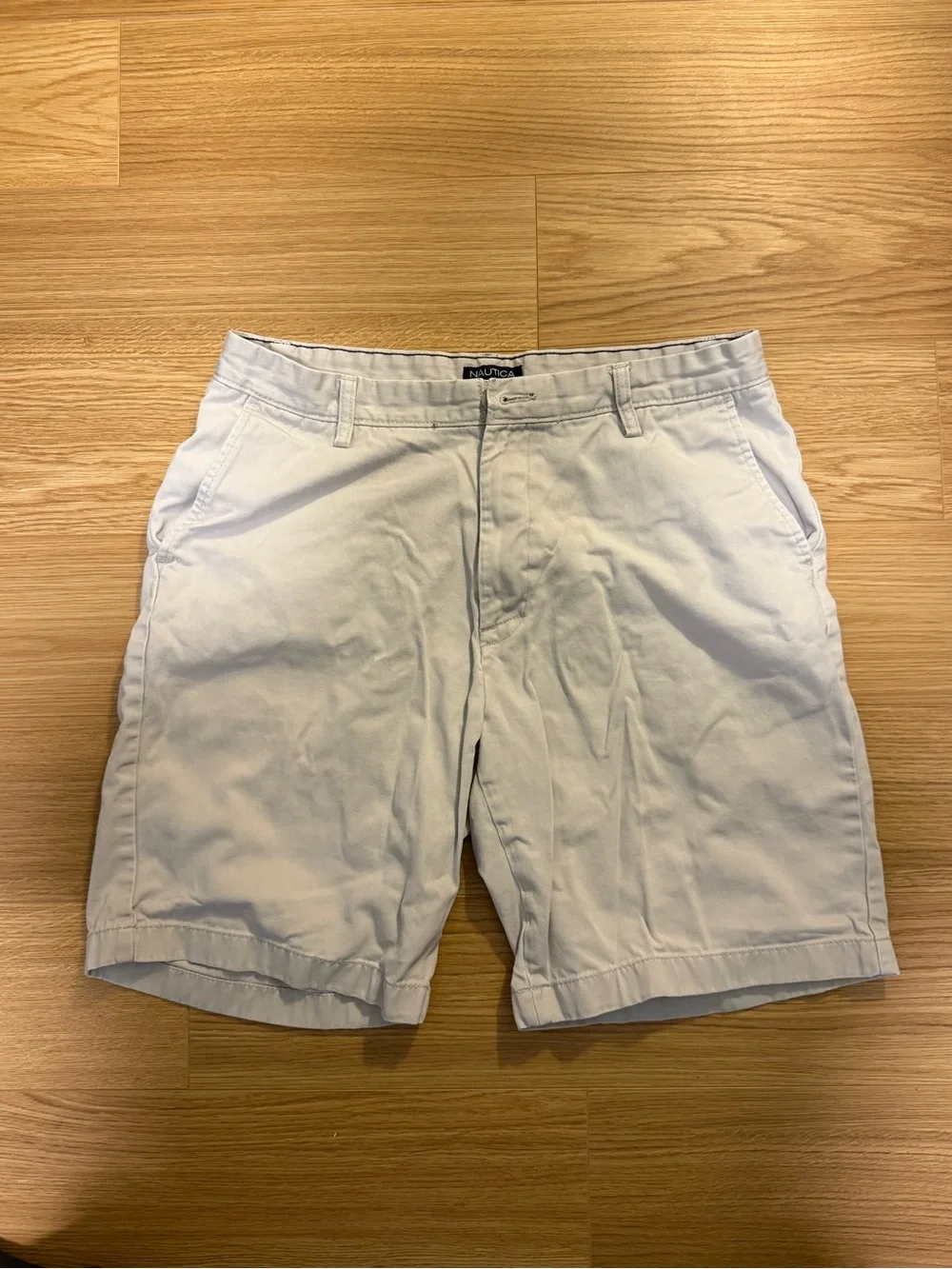 Nautica Beige/Tan Chino Shorts with Logo Patch